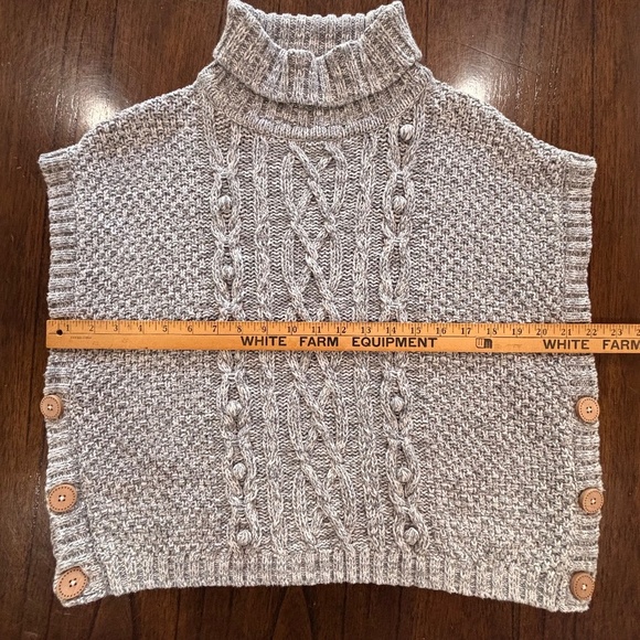 Nula Bug cotton blend turtleneck cable knit sleeveless sweater size US 8 - Picture 12 of 15